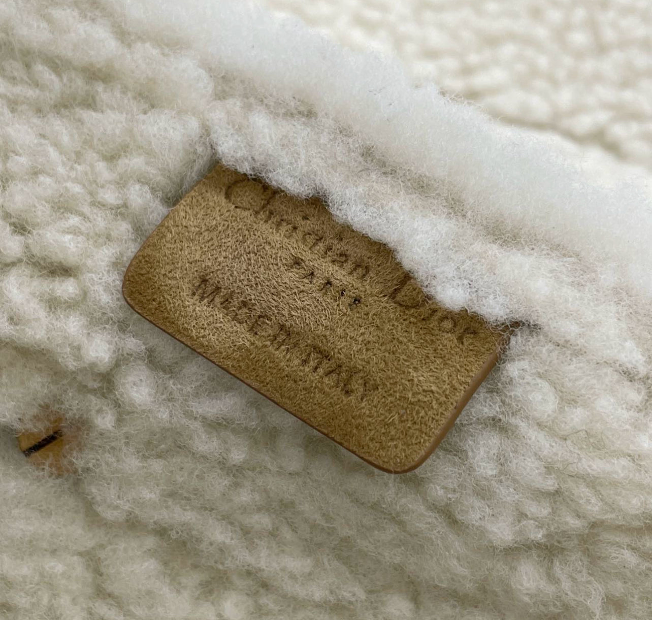 NWT!Dior caramel shearling saddle bag