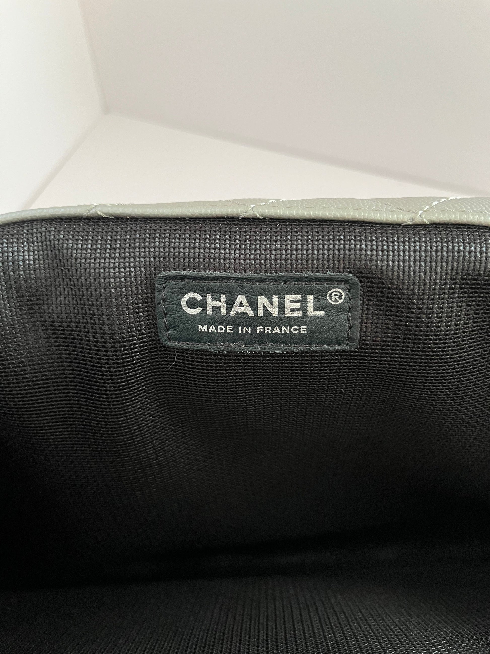 Chanel Classic Flap XXL Silver Leather Travel Bag