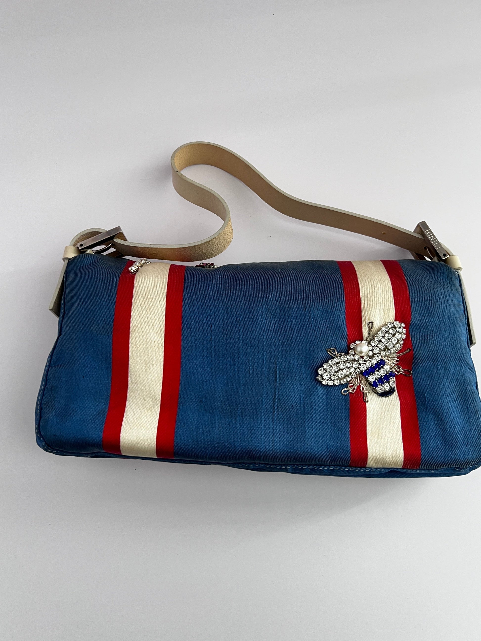 Vintage Fendi insect strip baguette