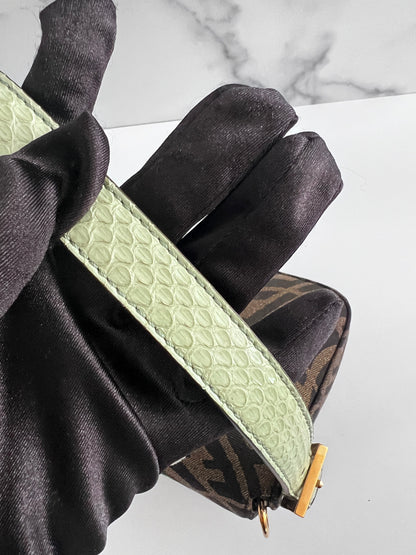 Fendi embroidered zucca baguette 1997