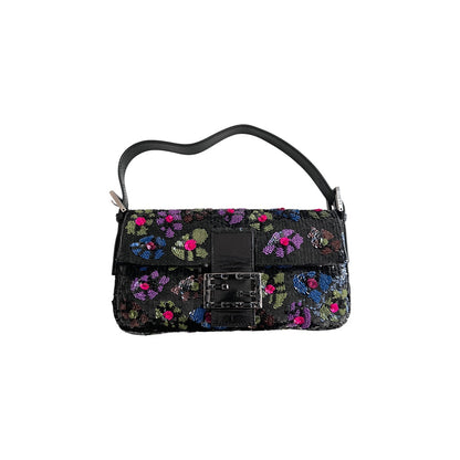 Fendi floral sequin baguette