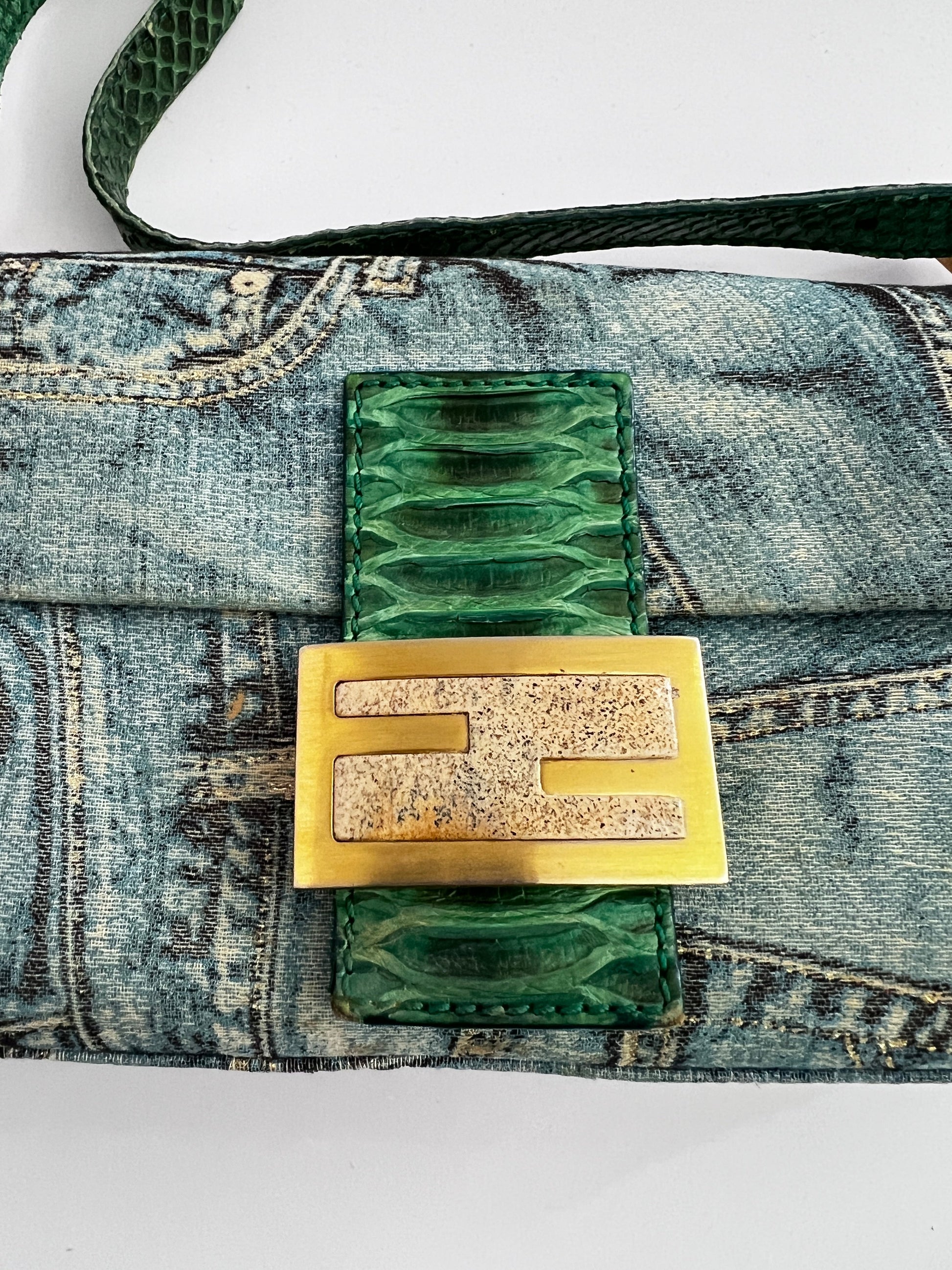 Fendi Limited Edition Denim Baguette