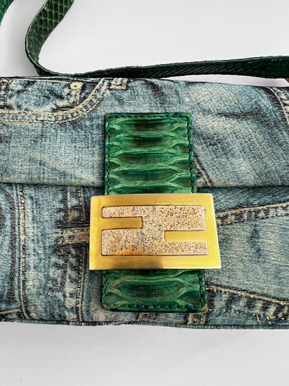 Fendi Limited Edition Denim Baguette