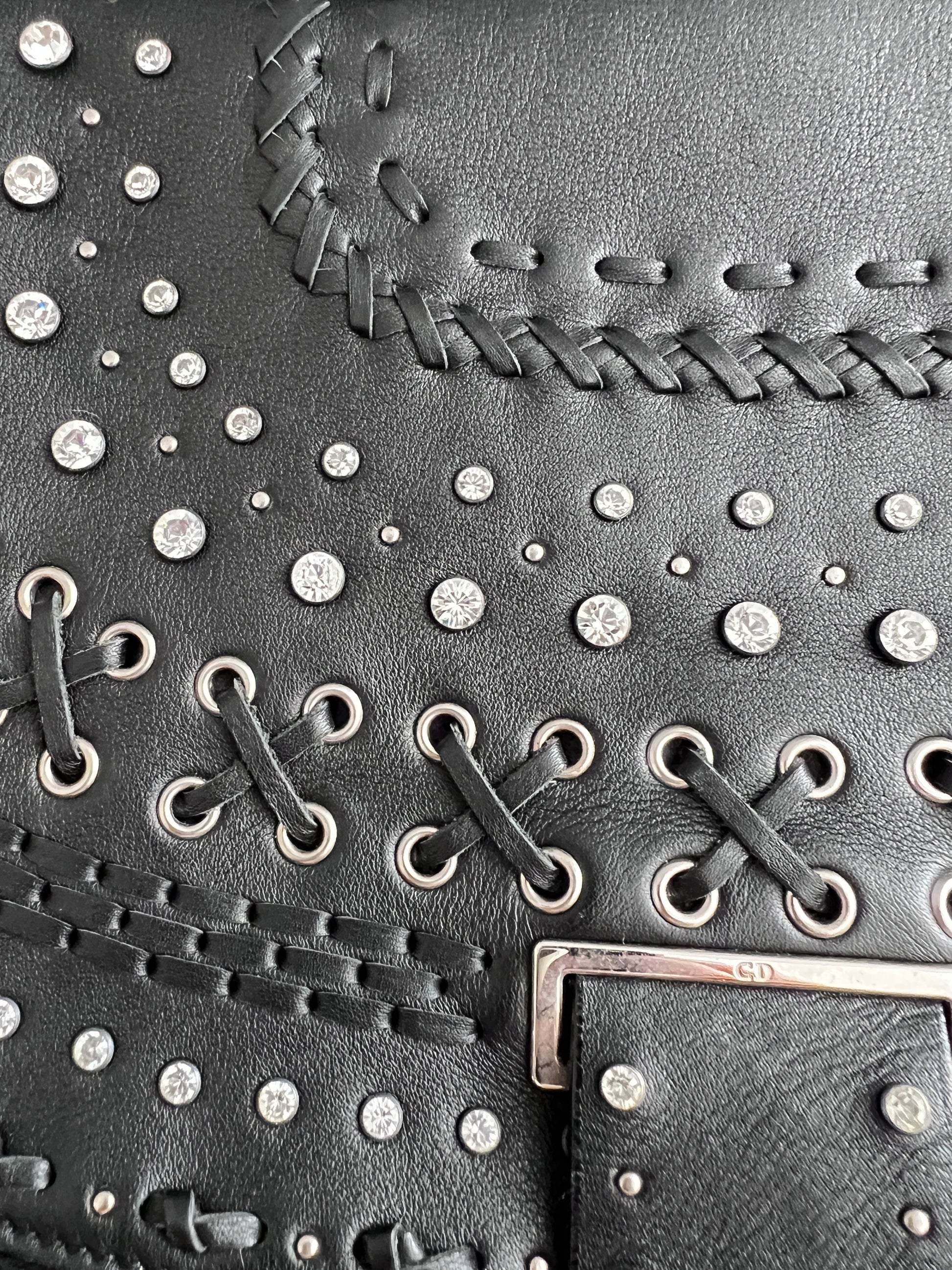 Vintage Dior love&peace limited edition leather shoulder bag