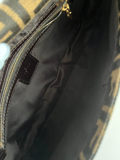 Fendi baguette FF gold hardware shoulder bag