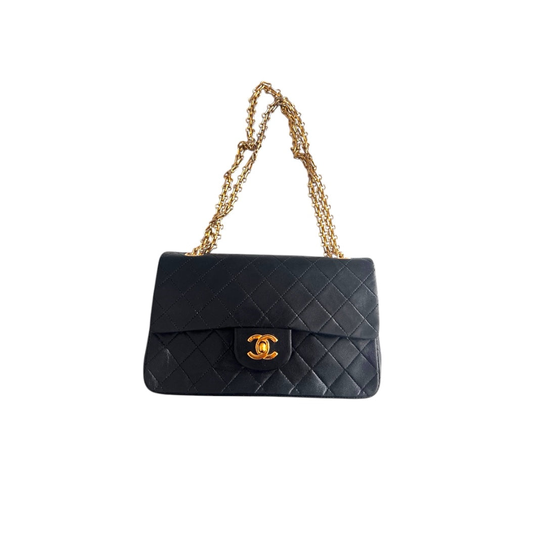 Chanel Vintage Chanel small size classic flap with Bijoux chain