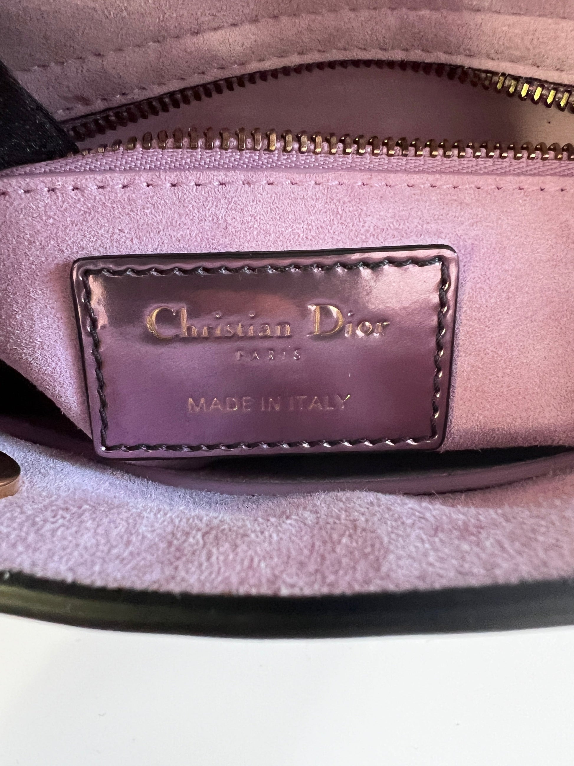 Dior mini metallic lady Dior bag