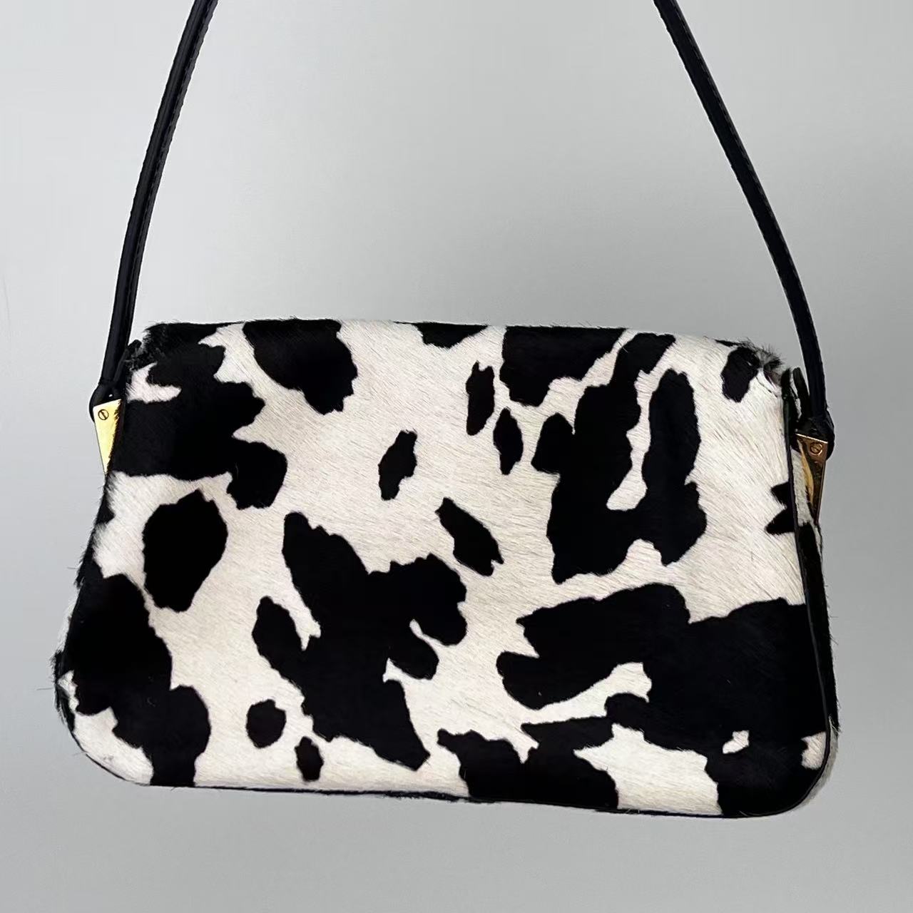 Fendi baguette mini mamma pony hair shoulder bag