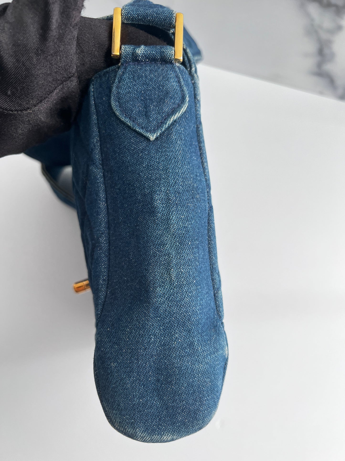 Vintage Chanel denim falp bag