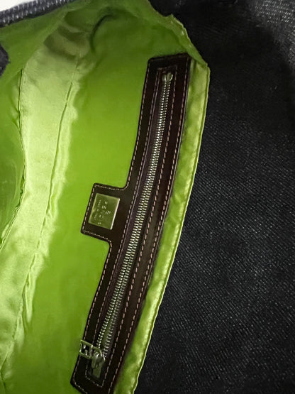 Fendi daisy denim baguette