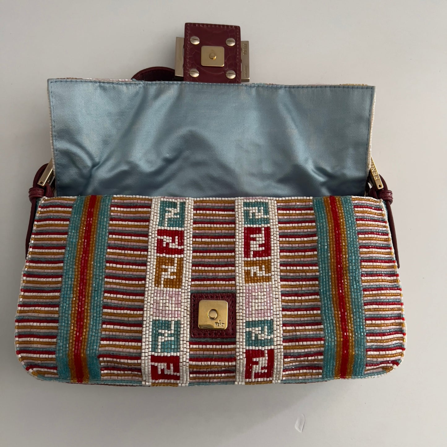 Vintage Fendi Embroidered Baguette