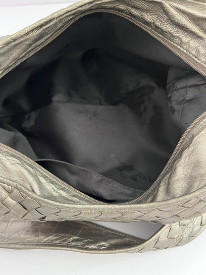 Bottega Veneta silver gray Leather Shoulder Bag
