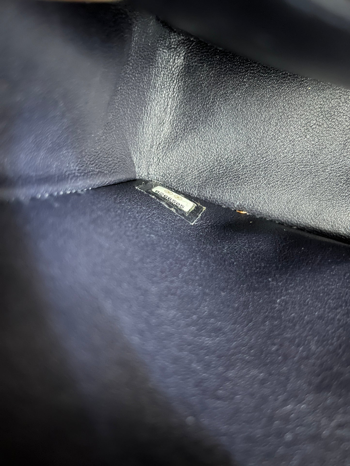 Chanel medium size blue tweed double flap bag