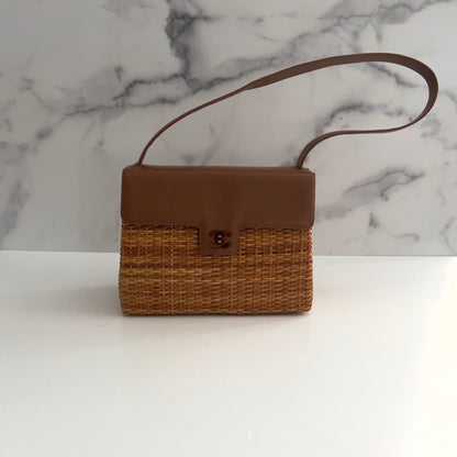 Vintage Chanel Wicker Shoulder Bag