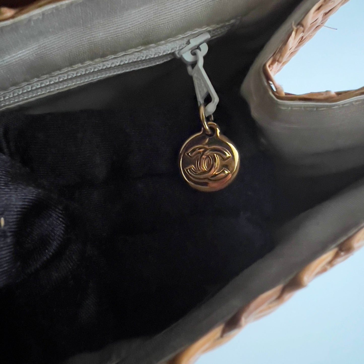 Vintage Chanel Wicker Shoulder Bag