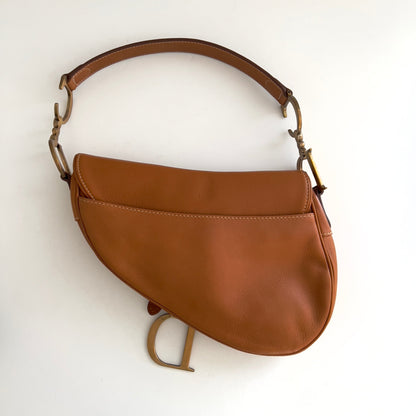 Dior Caramel Leather Saddle Bag
