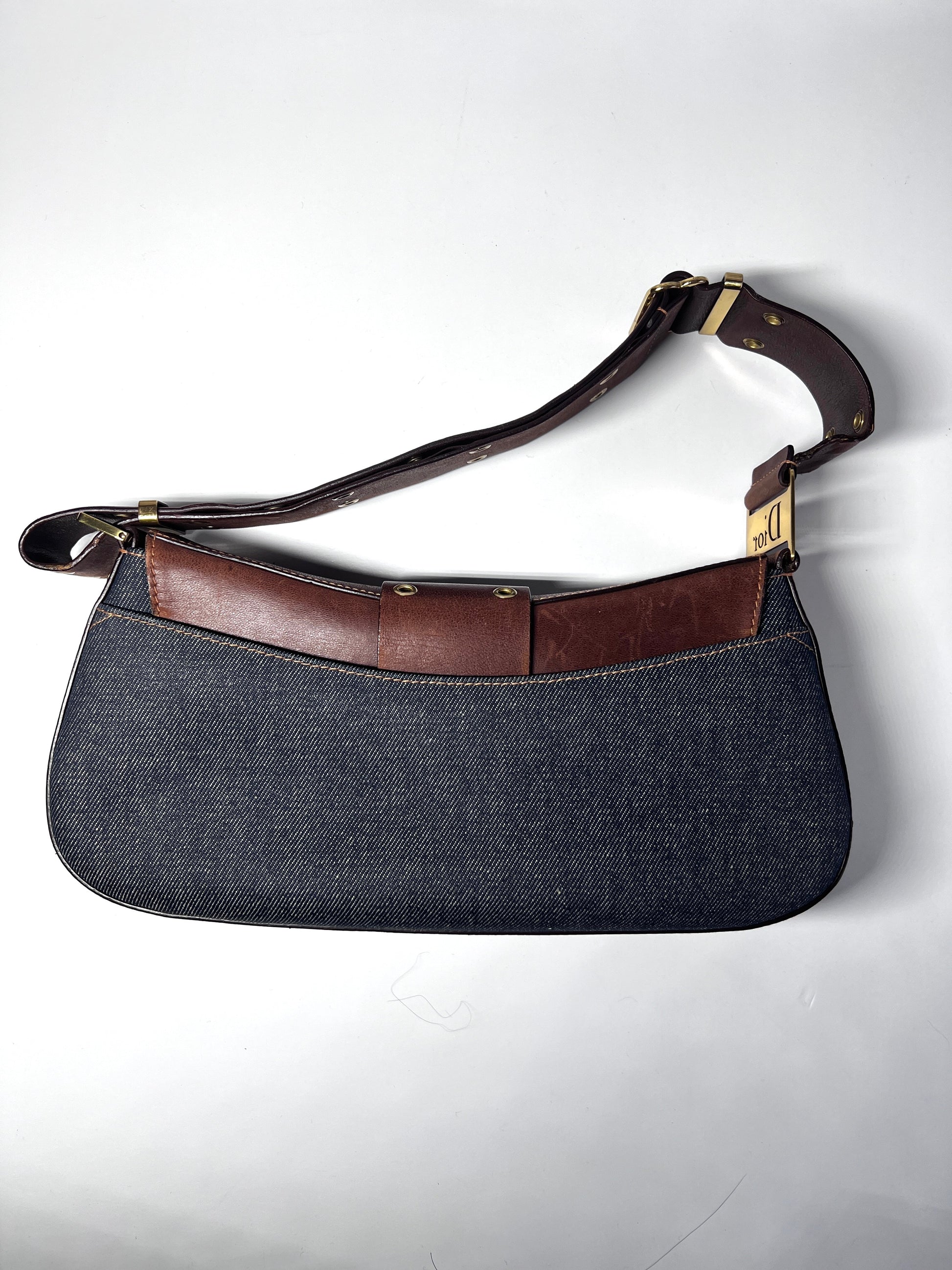 Dior denim punk shoulder bag