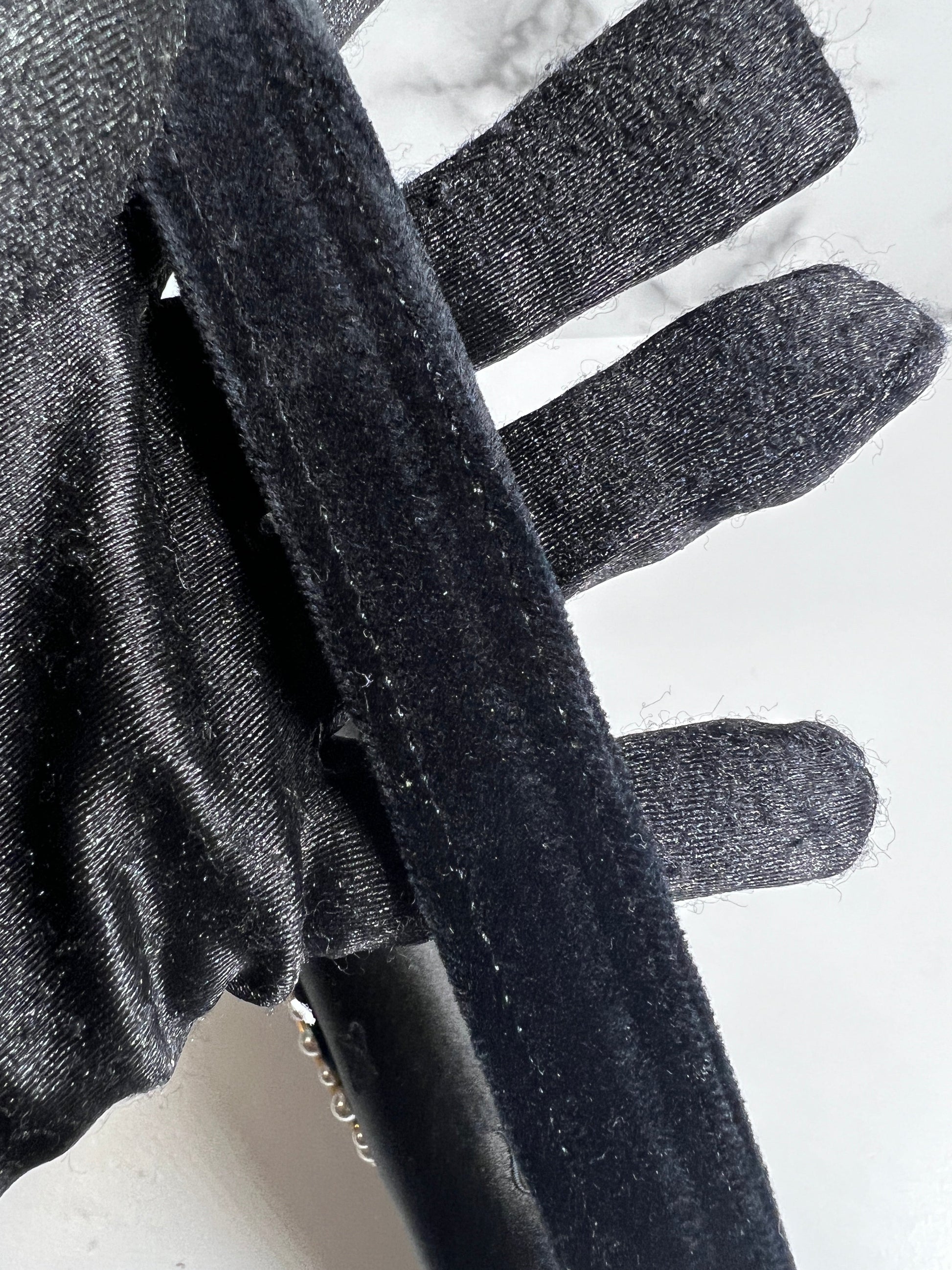 Fendi 15th anniversary satin pearl velvet baguette