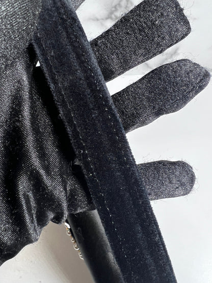 Fendi 15th anniversary satin pearl velvet baguette