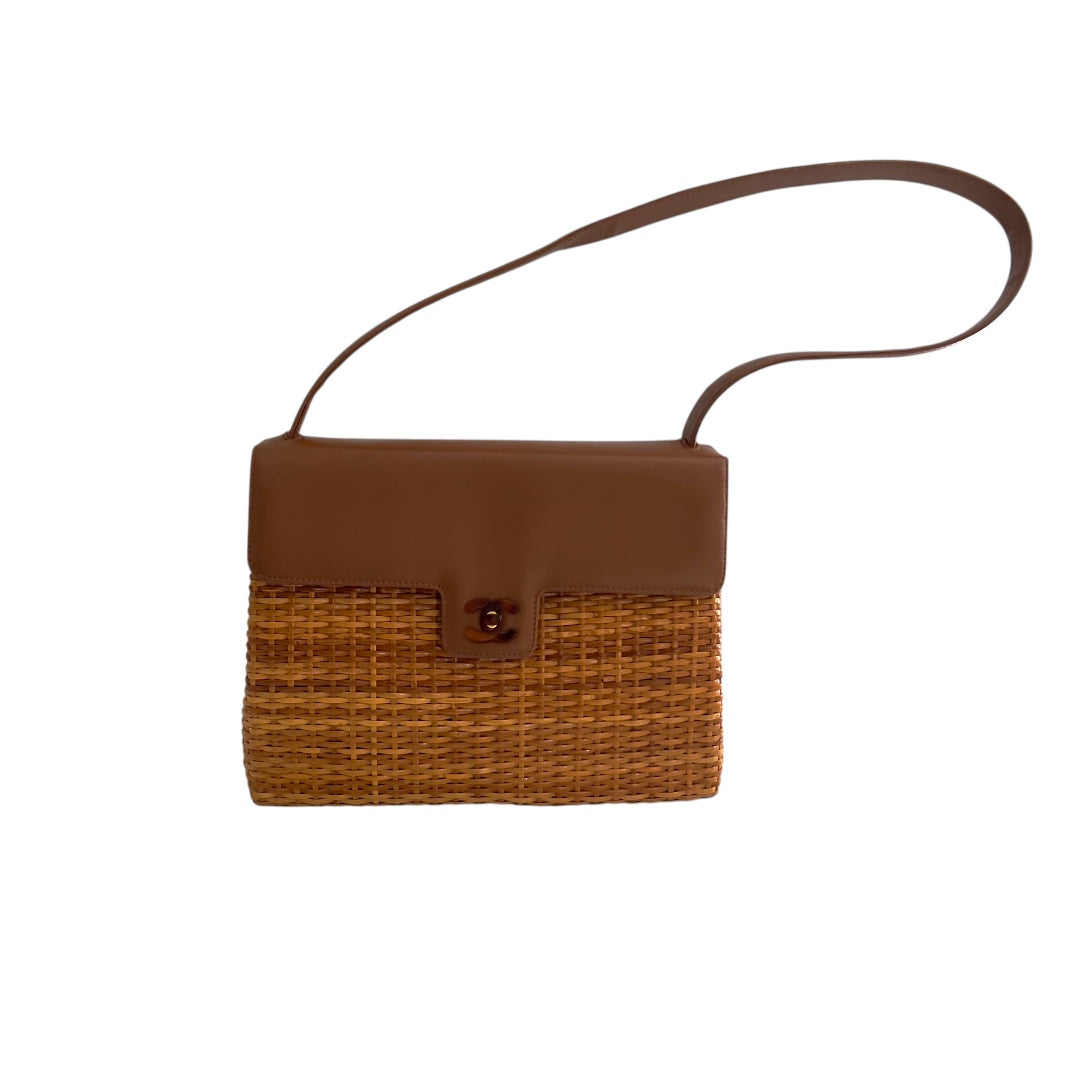 Chanel Vintage Chanel Wicker Shoulder Bag