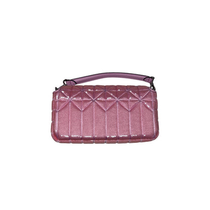 Fendi pink sequins replaceable magnetic buckle baguette