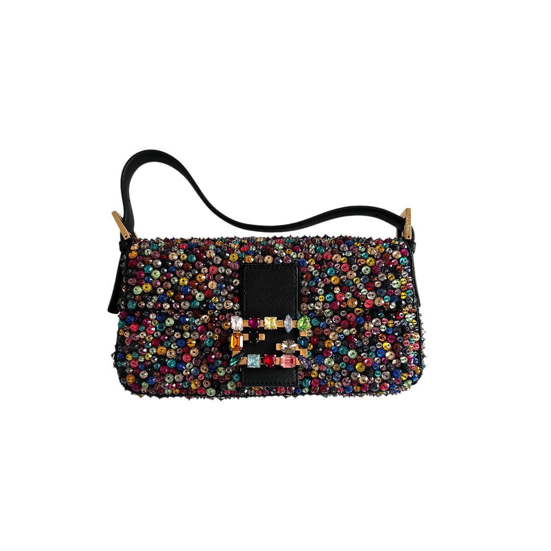 Fendi baguette jewel multicolor shoulder bag
