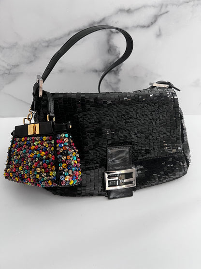 Fendi multicolor beaded mini peekaboo