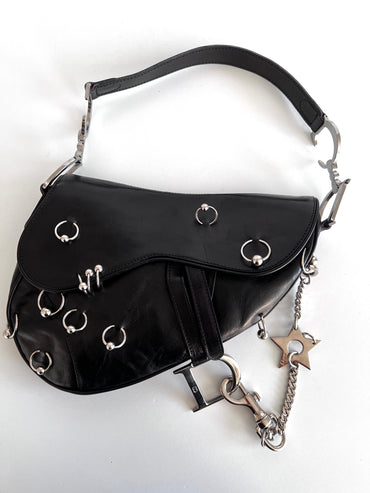 Vintage Dior Black hardcore saddle bag
