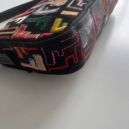 Fendi Multicolor Embroidered FF Baguette