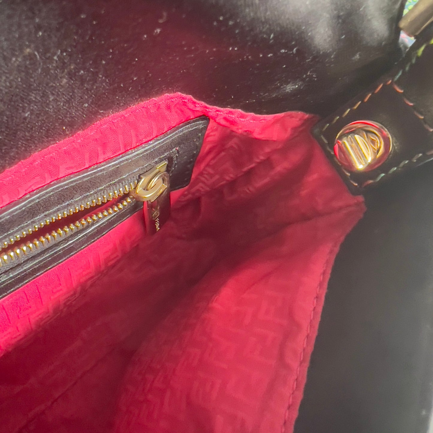 Fendi Multicolor Embroidered FF Baguette