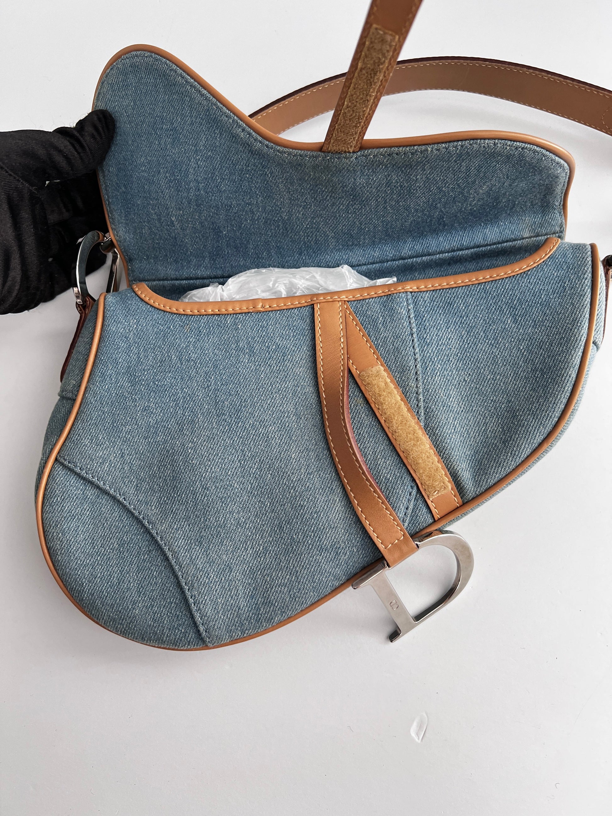Dior denim saddle
