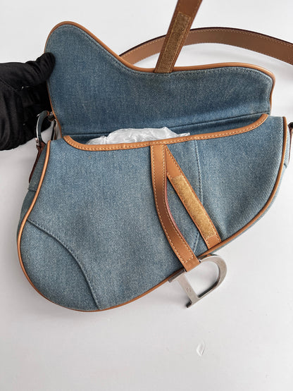 Dior denim saddle