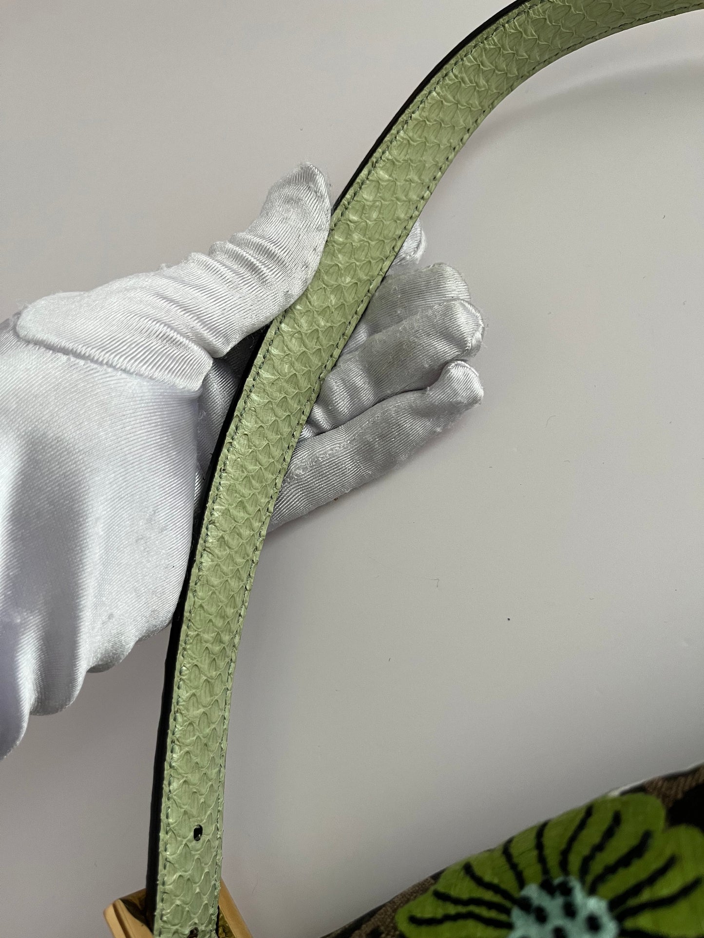 Fendi baguette FF embroidery gold hardware shoulder bag