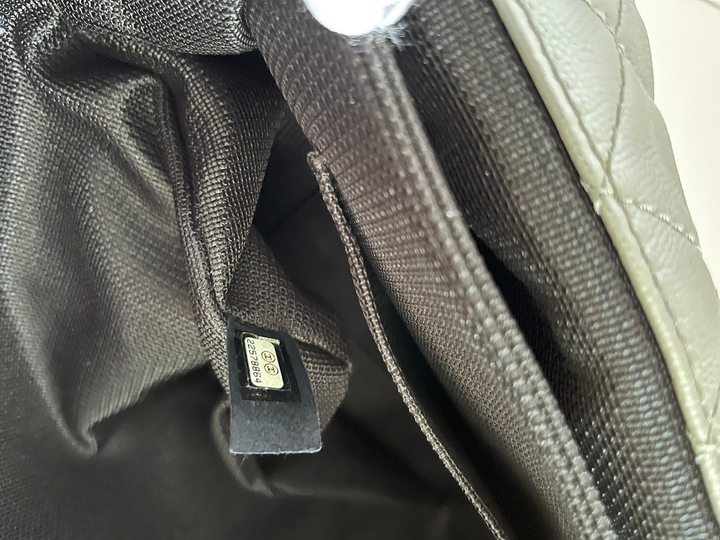 Chanel Classic Flap XXL Silver Leather Travel Bag