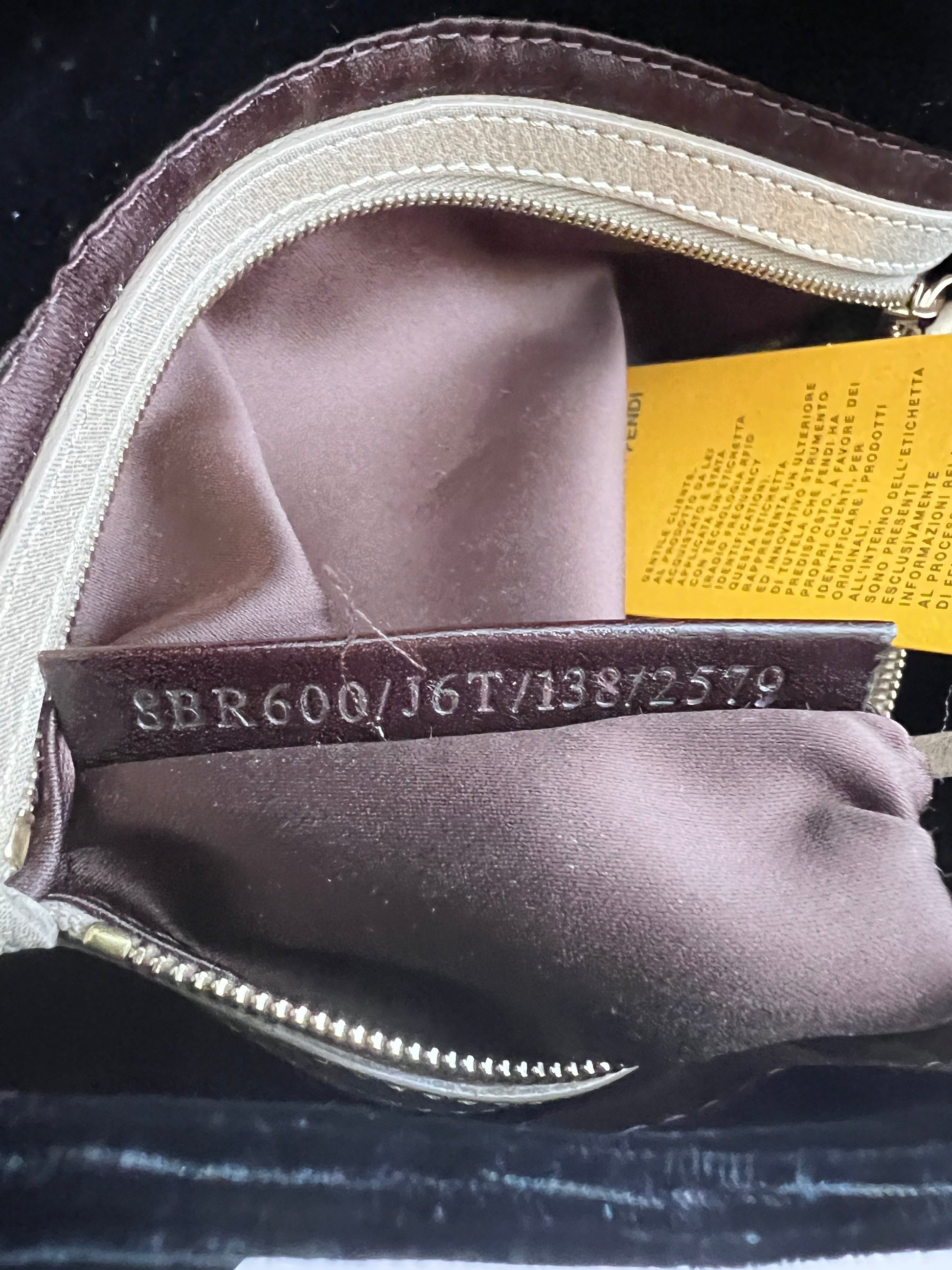 Fendi Black Velvet Gold tassels baguette