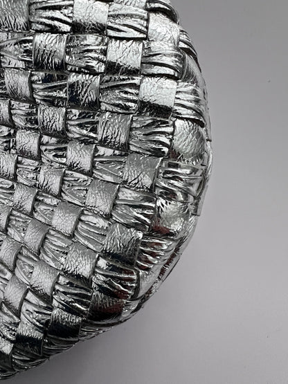 Bottega Veneta metallic silver mini Jodie