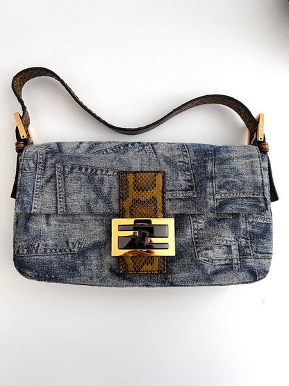 Fendi denim baguette