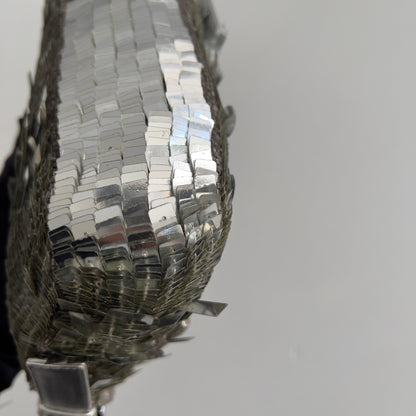 Vintage Fendi silver sequin baguette