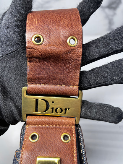 Dior denim punk shoulder bag