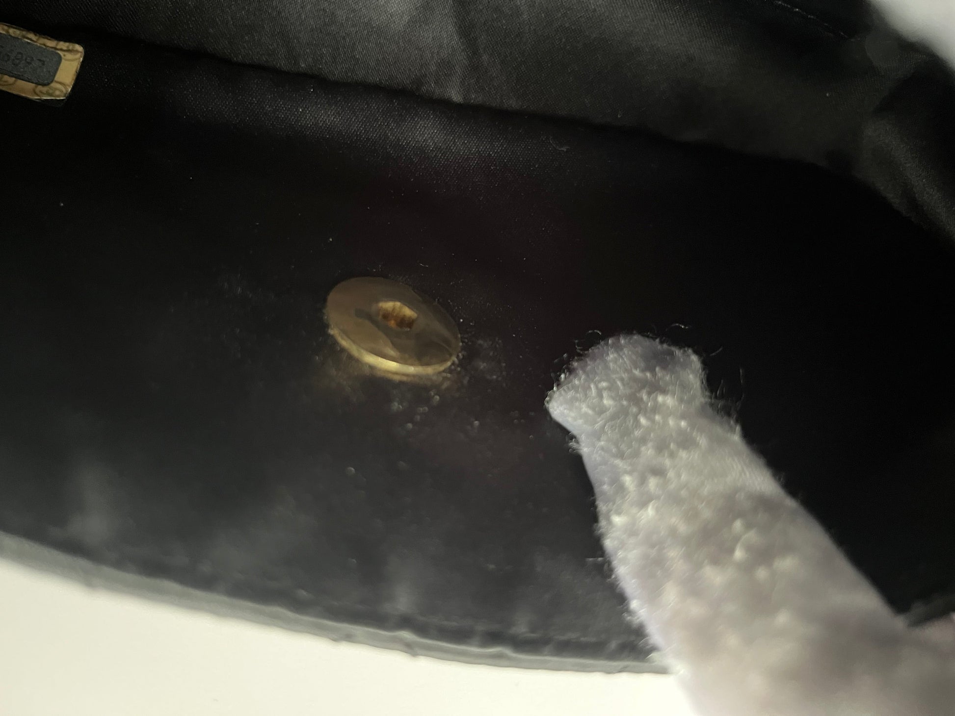 Chanel classic flap mini black satin gold hardware shoulder bag