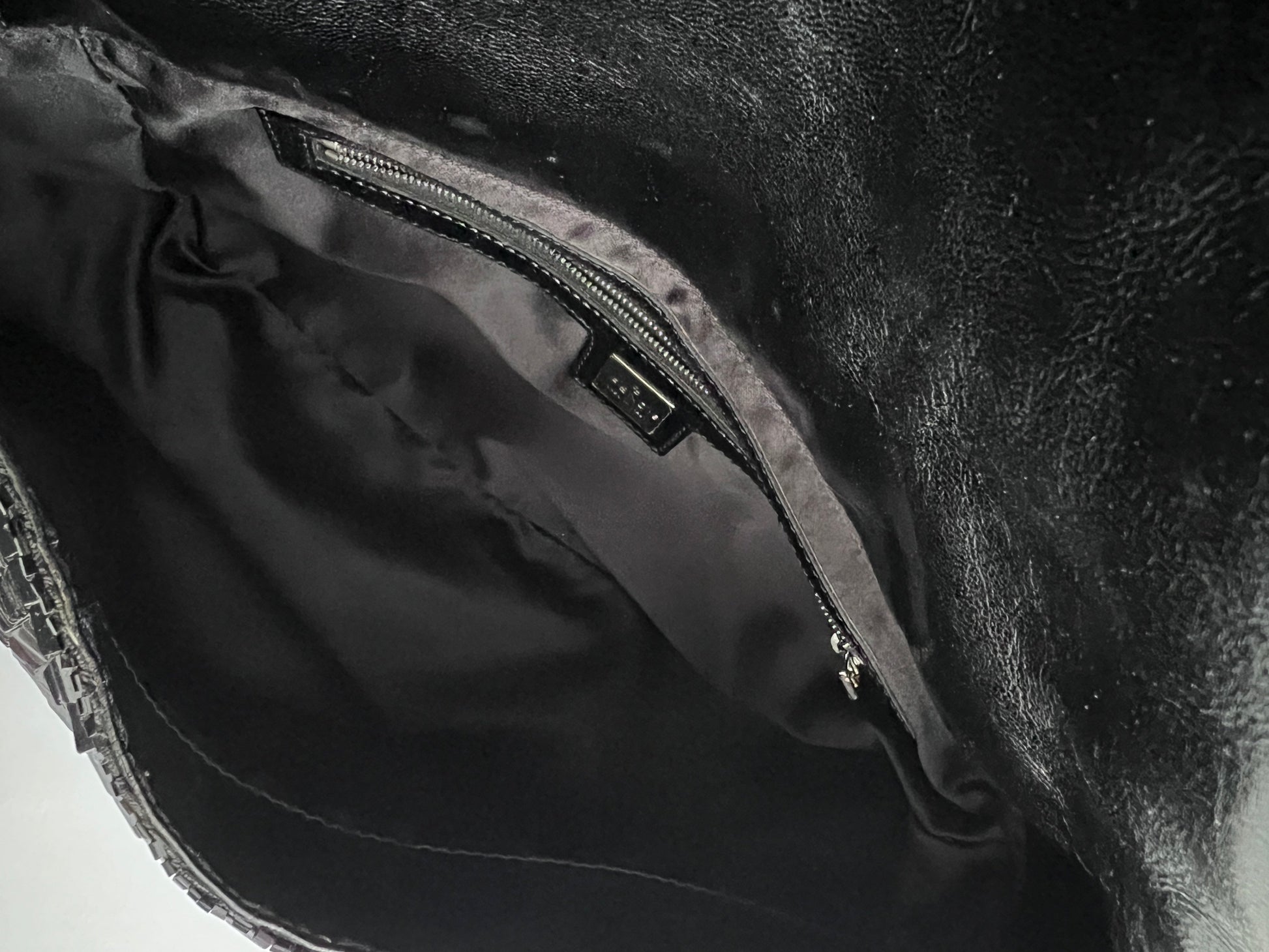 Fendi Black sequin Mamma baguette