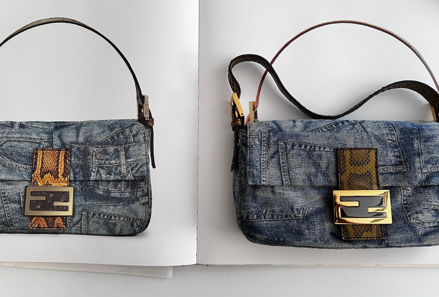 Fendi denim baguette