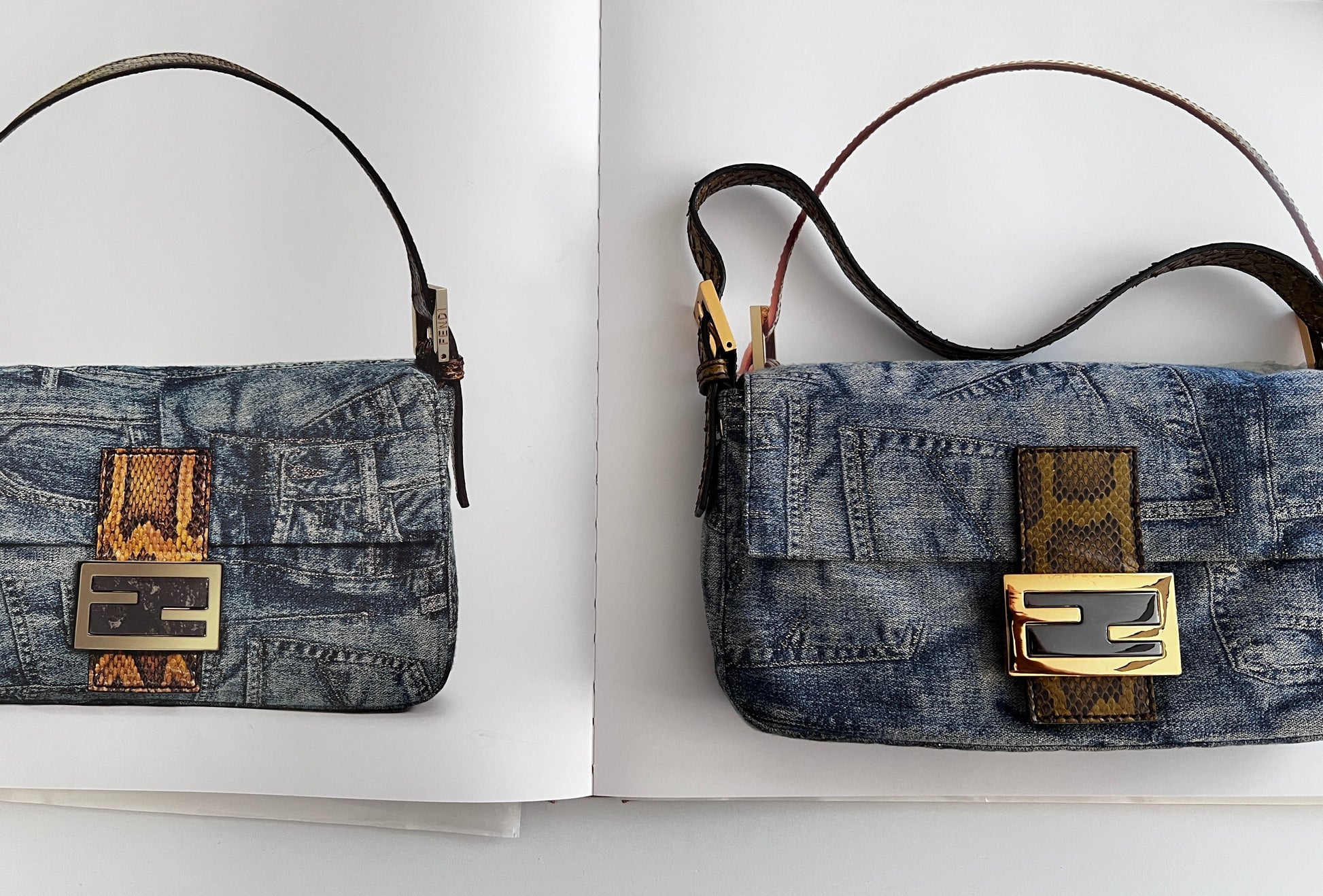 Fendi denim baguette