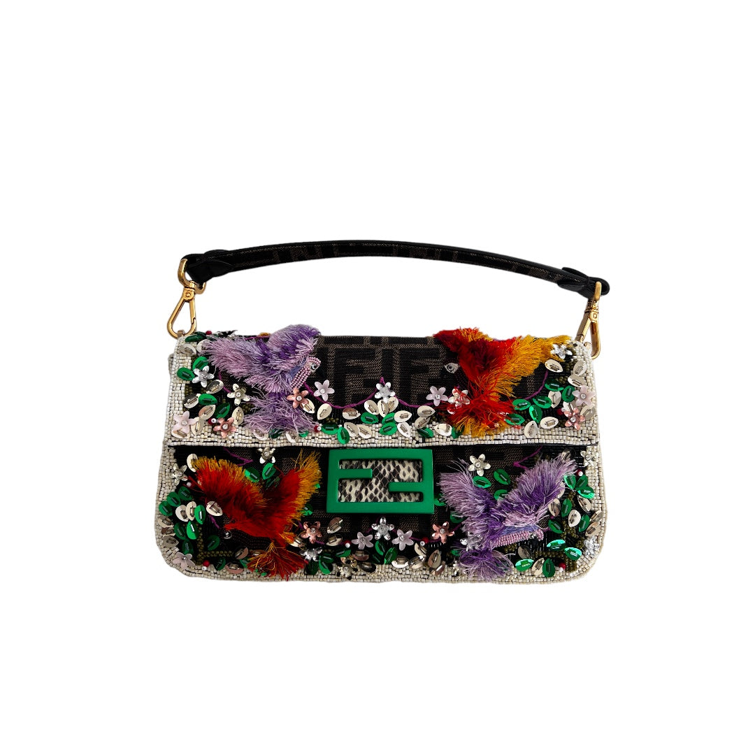 Fendi Fendi new style garden embroidered baguette