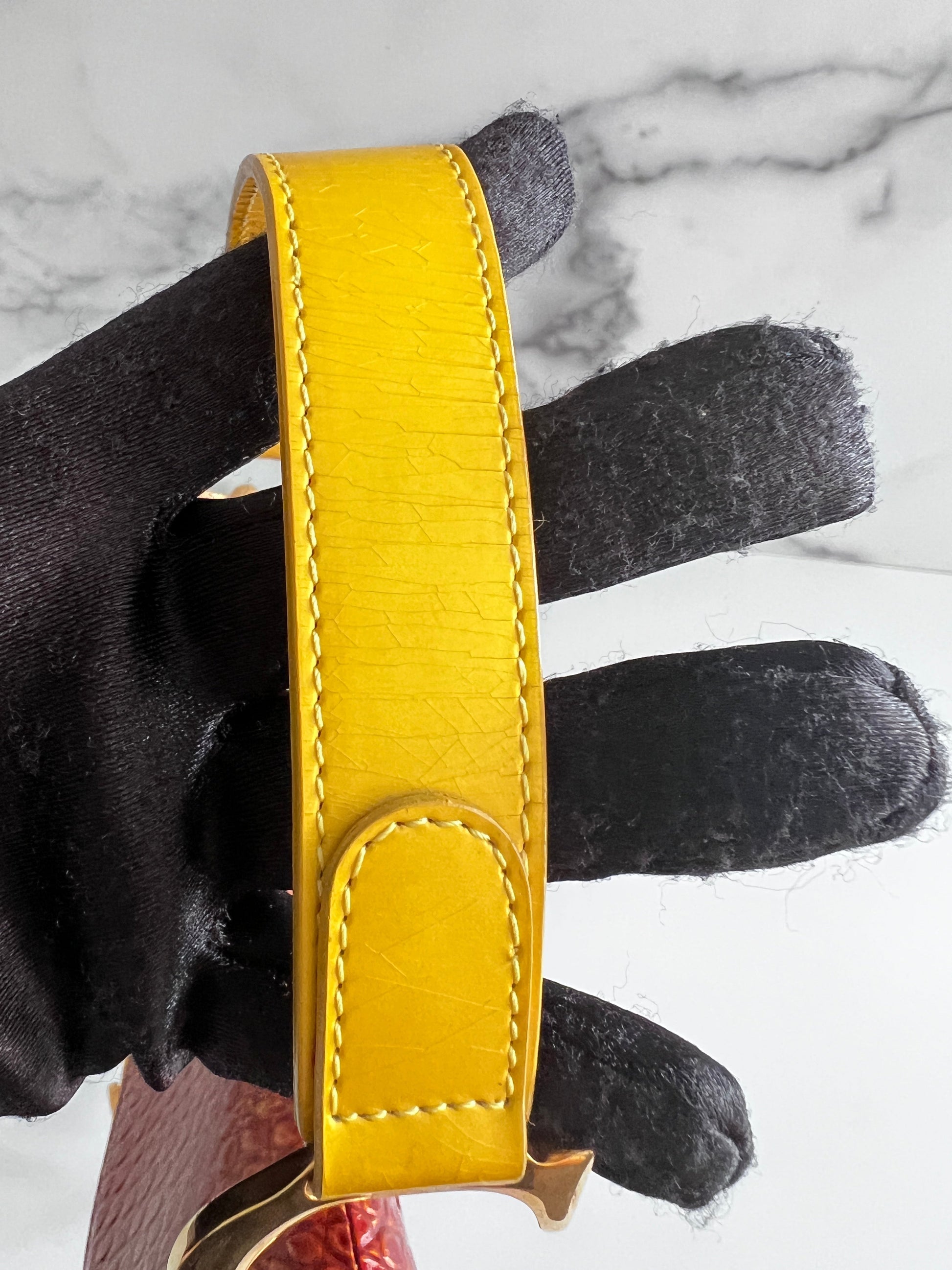 Vintage Dior crocodile embossed saddle bag