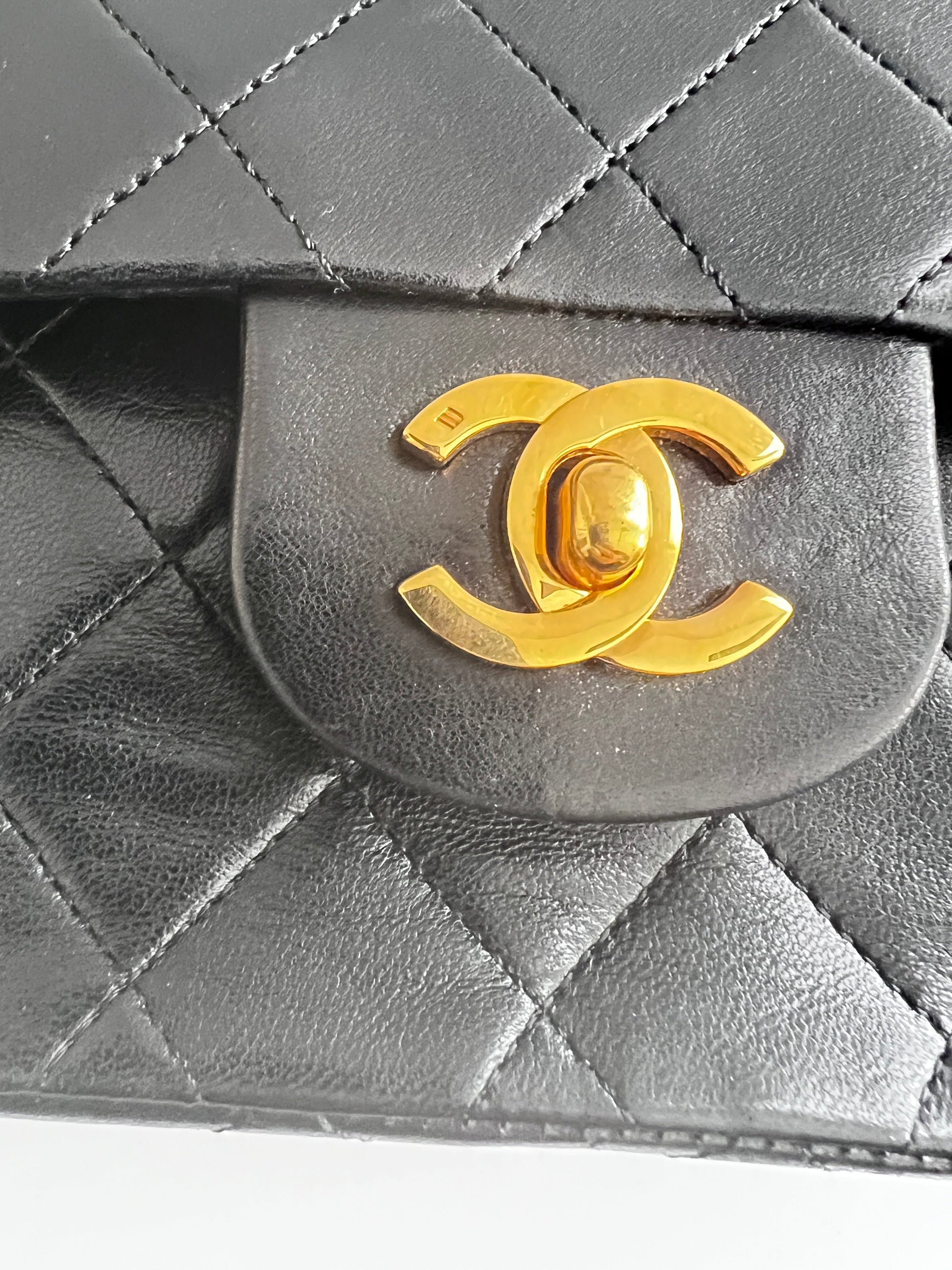 Vintage Chanel small size classic flap with Bijoux chain