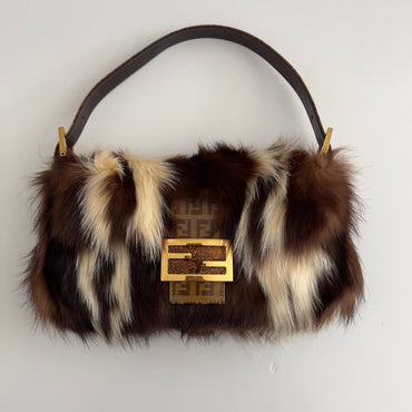 Vintage Fendi Skunk Fur Baguette