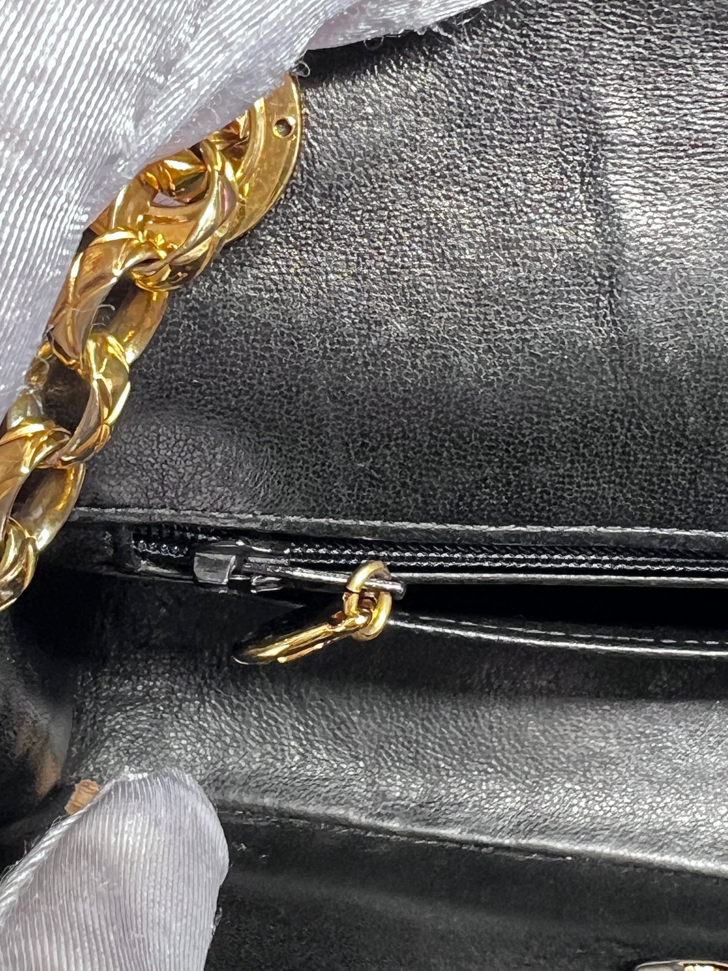 Vintage Chanel mini rectangular satin flap bag