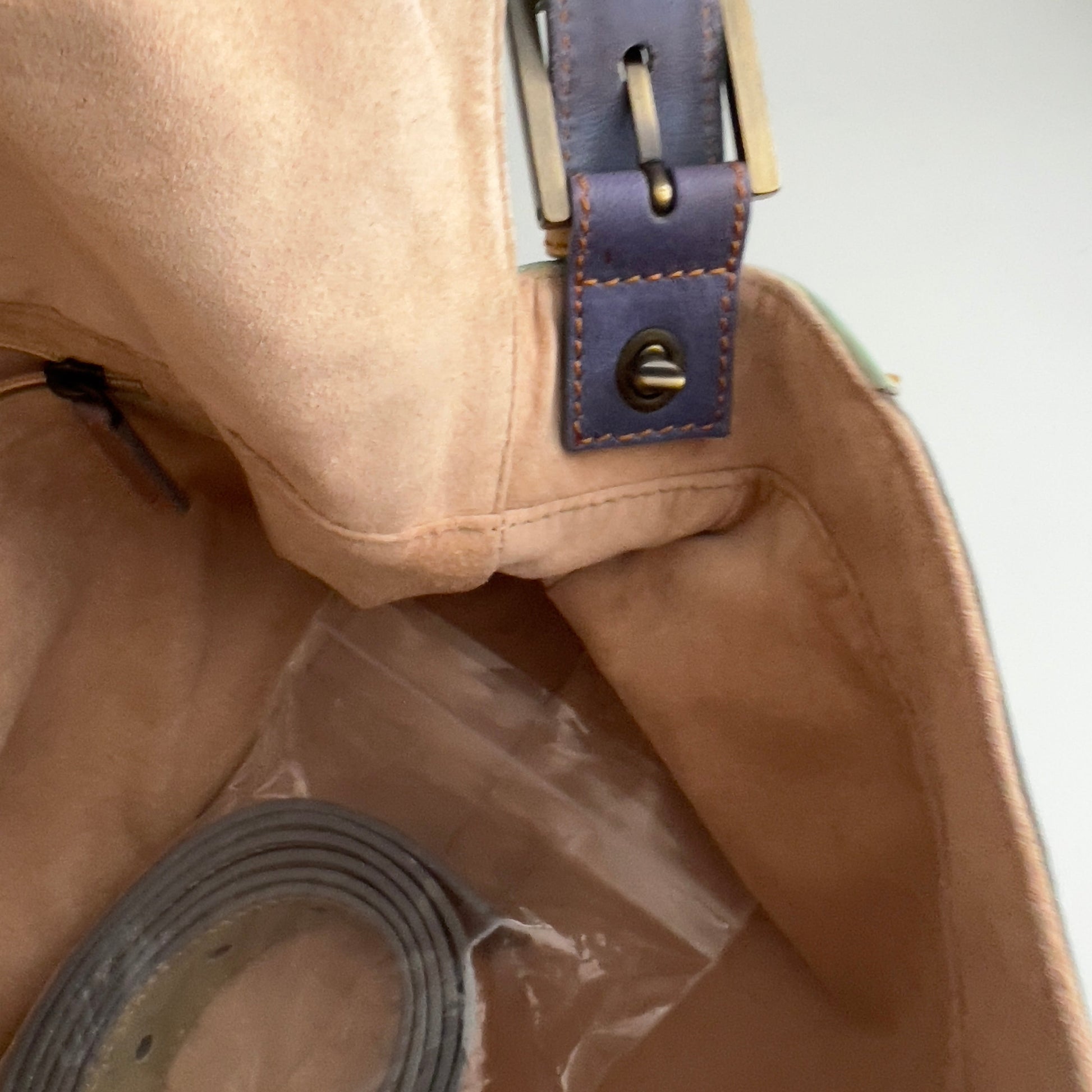 Vintage Fendi XXL Pastel Rainbow Whipstitch Baguette-A