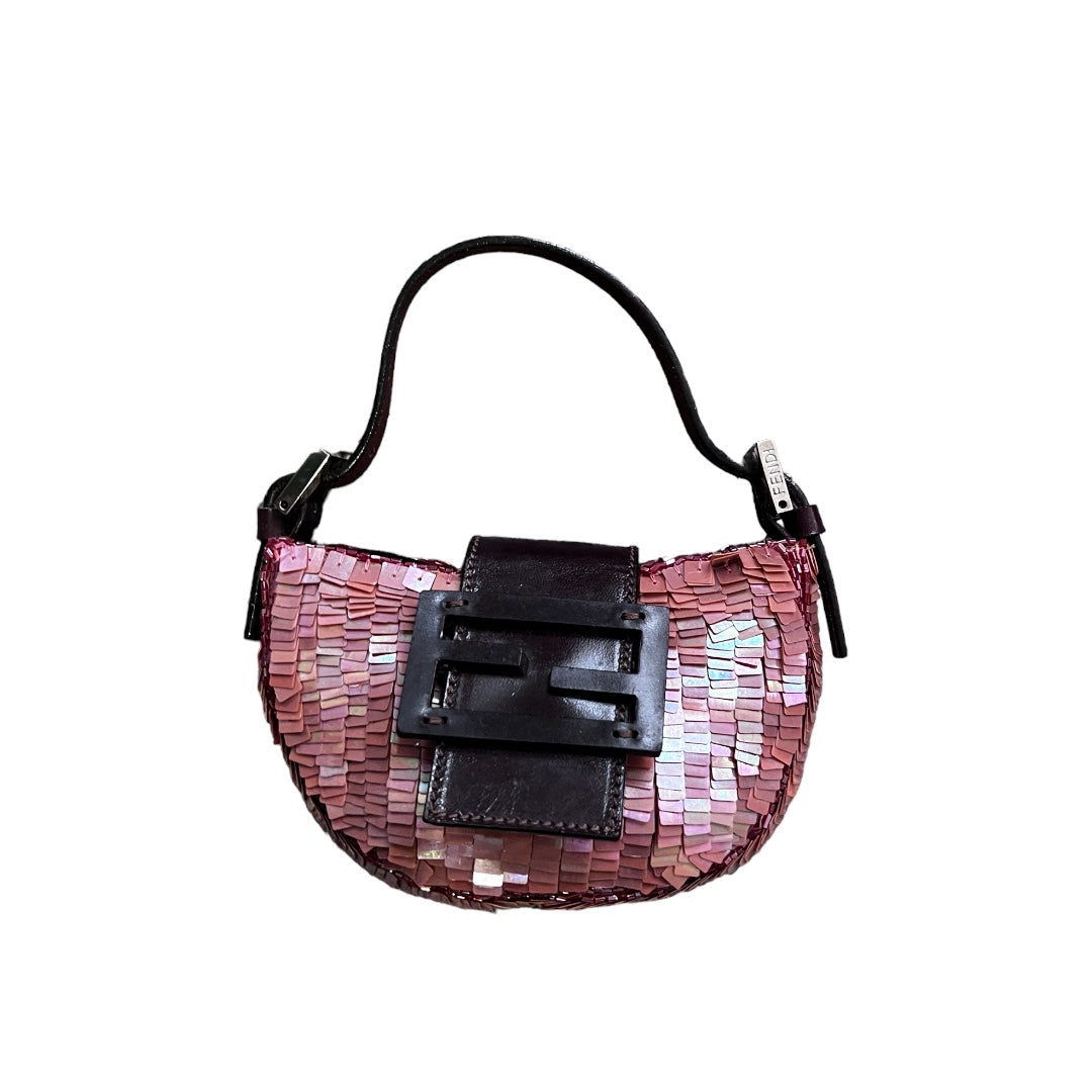 Fendi Very Rare Fendi pink sequin croissant